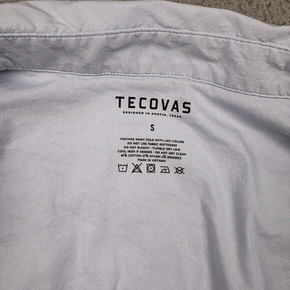 Tecovas Shirt Mens Small Blue Western Pearl Snap Button Down Long Sleeve Cowboy - Picture 8 of 15